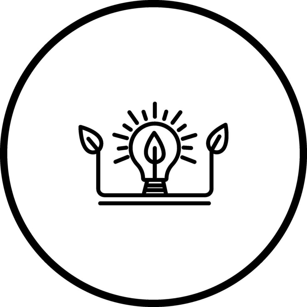 Ecology Bulb Vector Icon