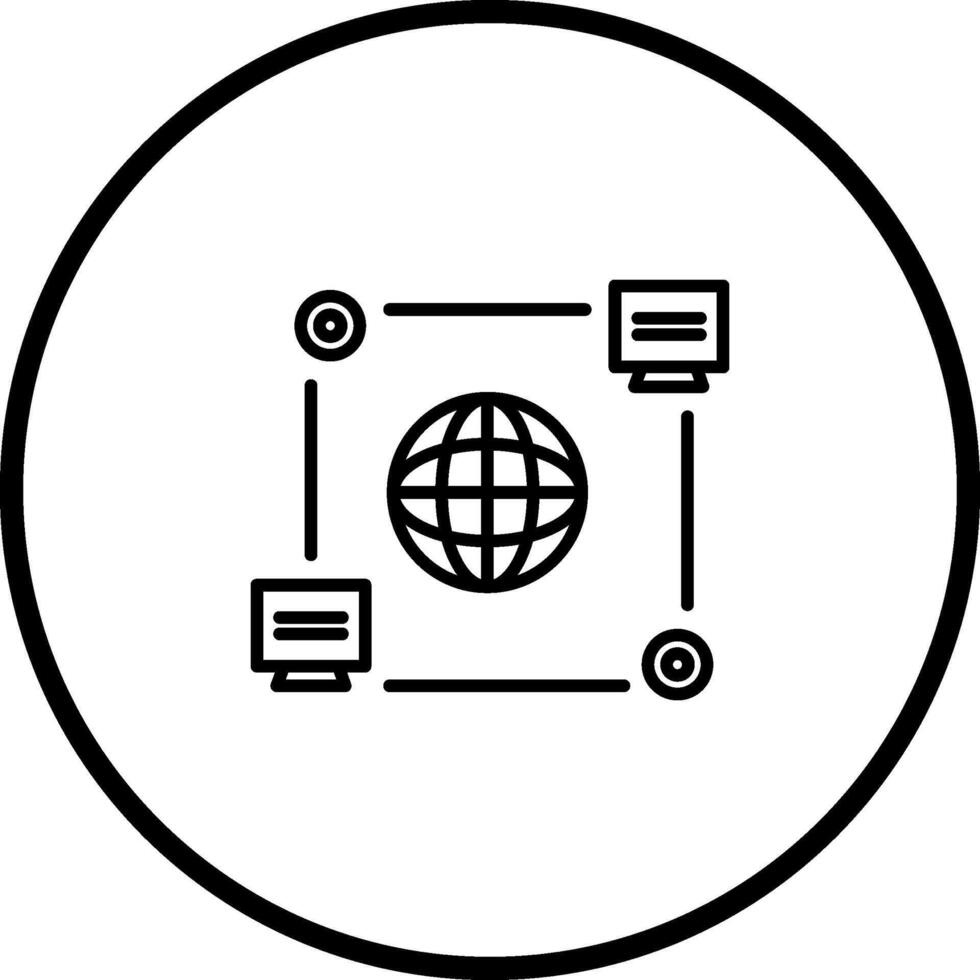 Computer Connection Vector Icon
