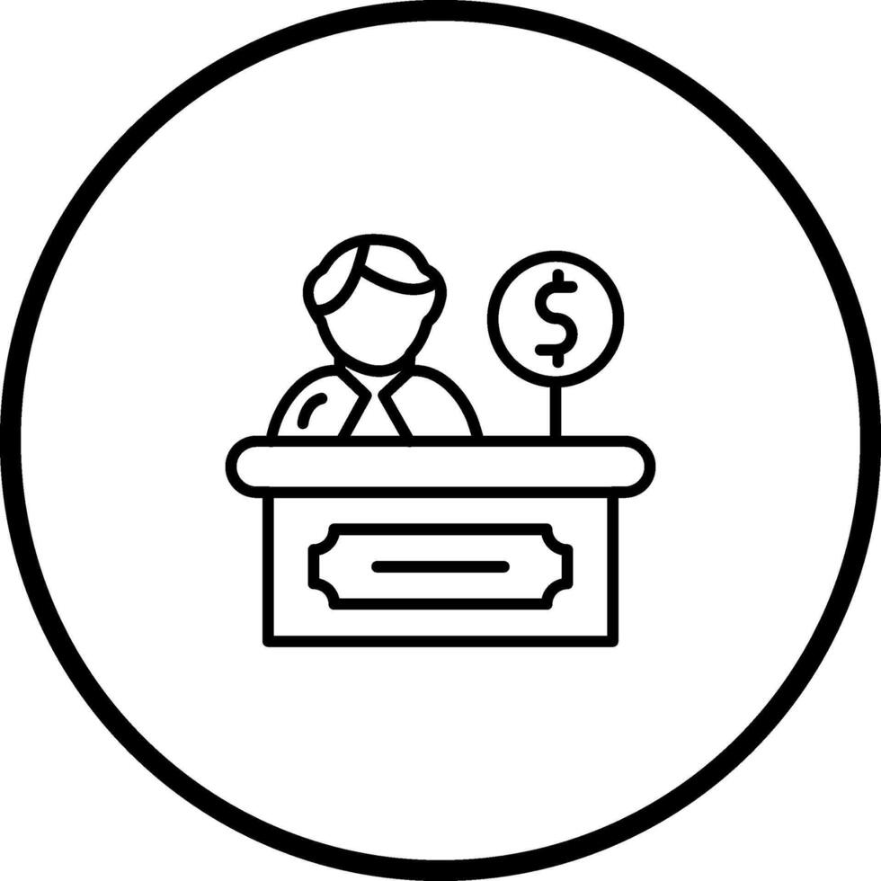 Cashier Vector Icon