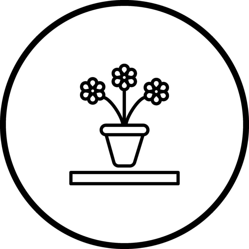 Flower Pot Vector Icon