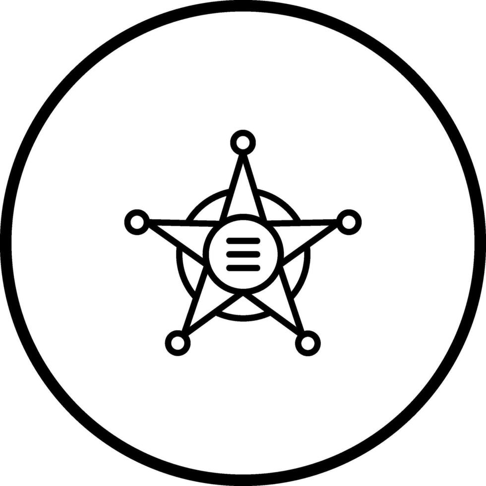 Sheriff Badge Vector Icon