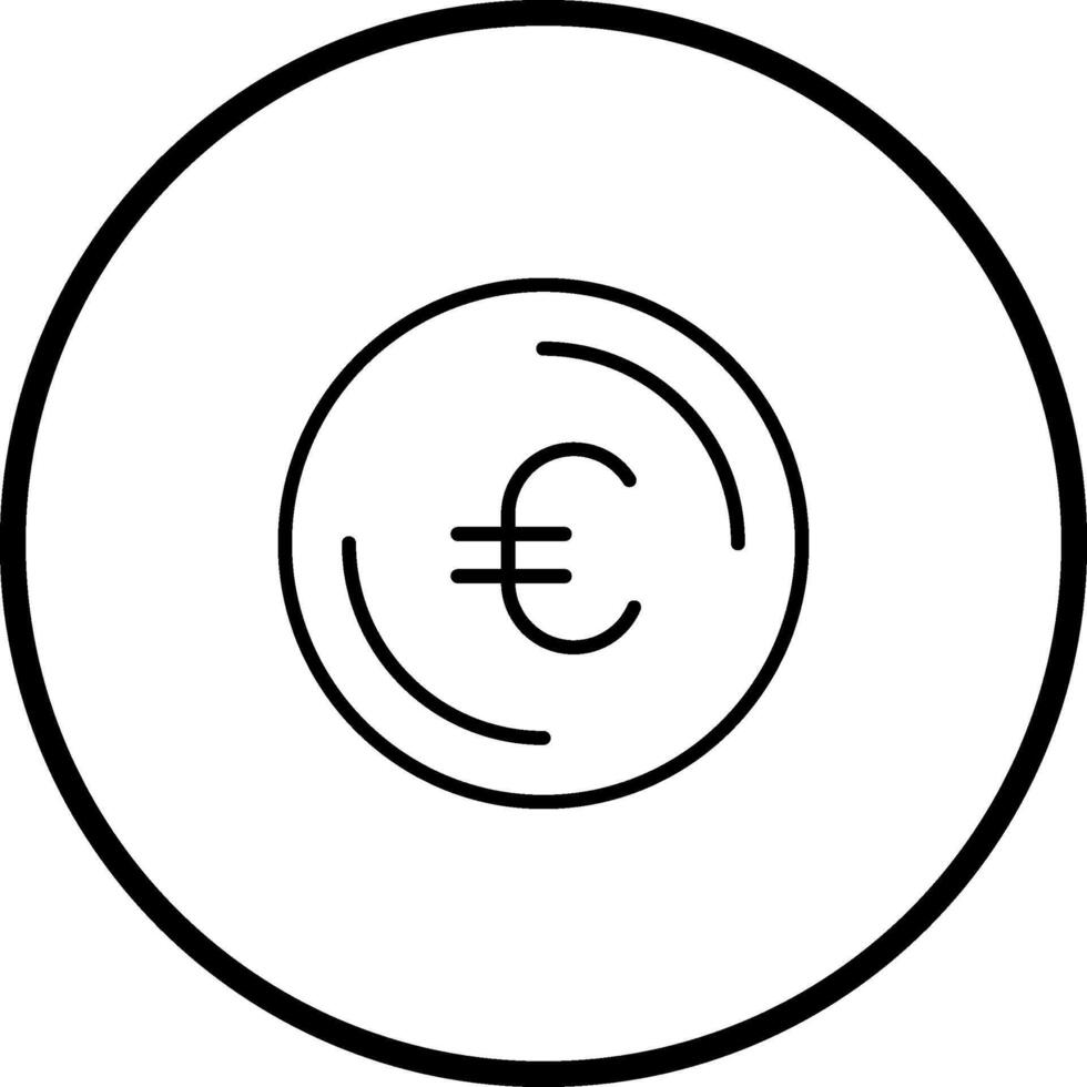 icono de vector de símbolo de euro