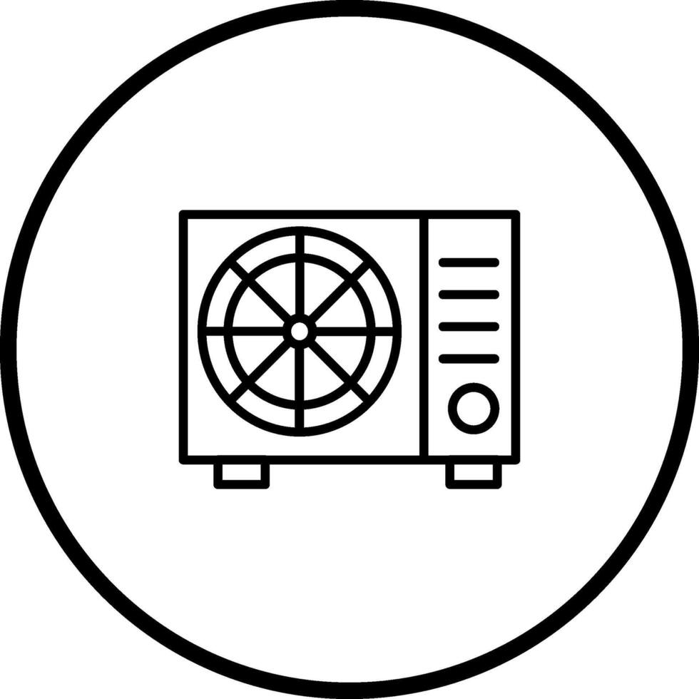 icono de vector de unidad exterior ac