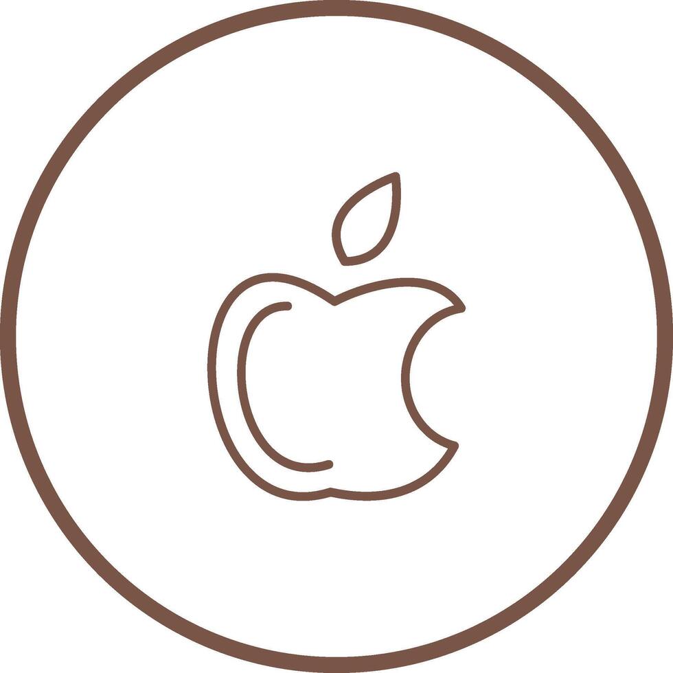 manzana logo vector icono