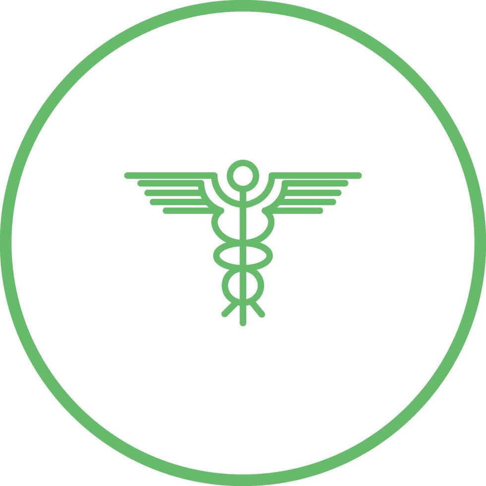 icono de vector de caduceo