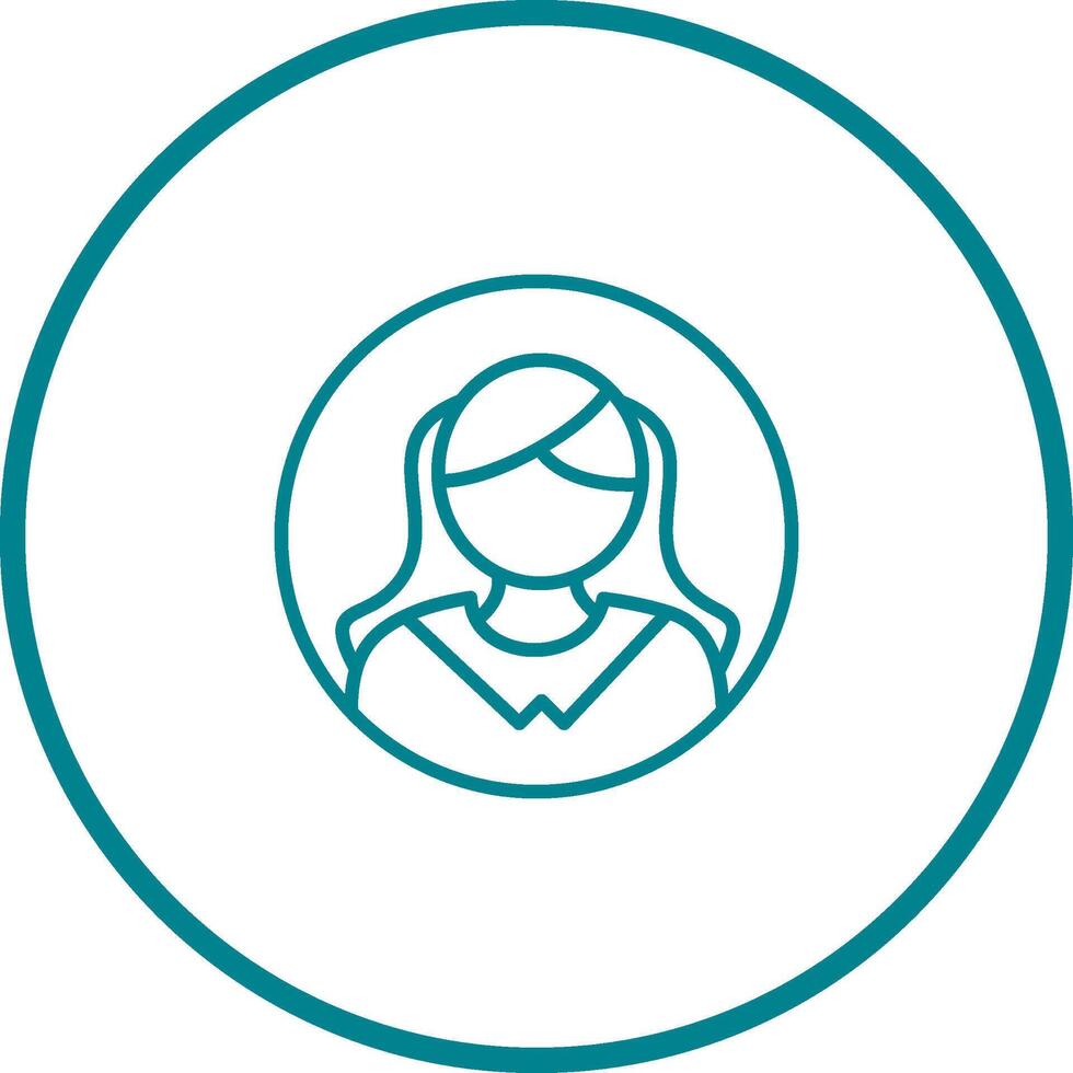 Female Profile Vector Icon
