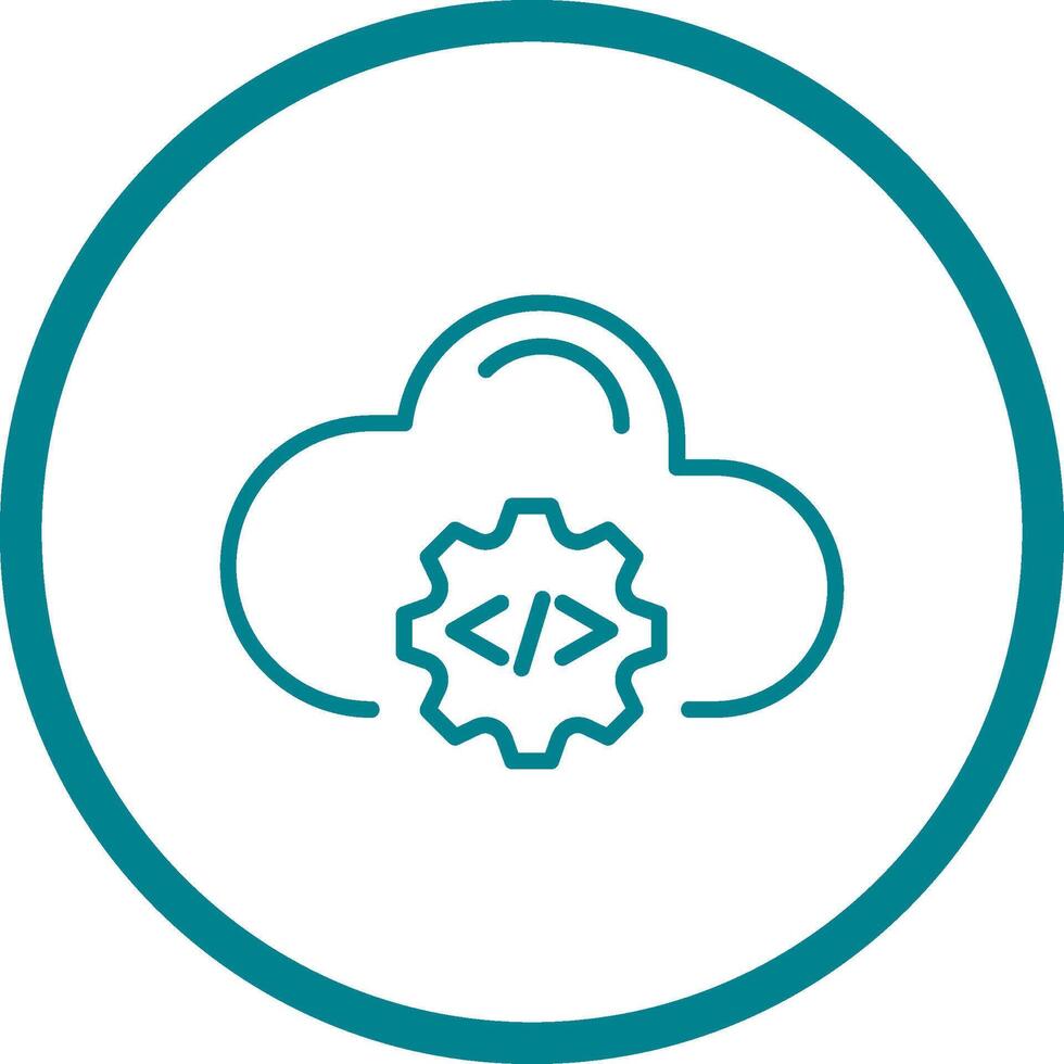 Cloud Coding Vector Icon