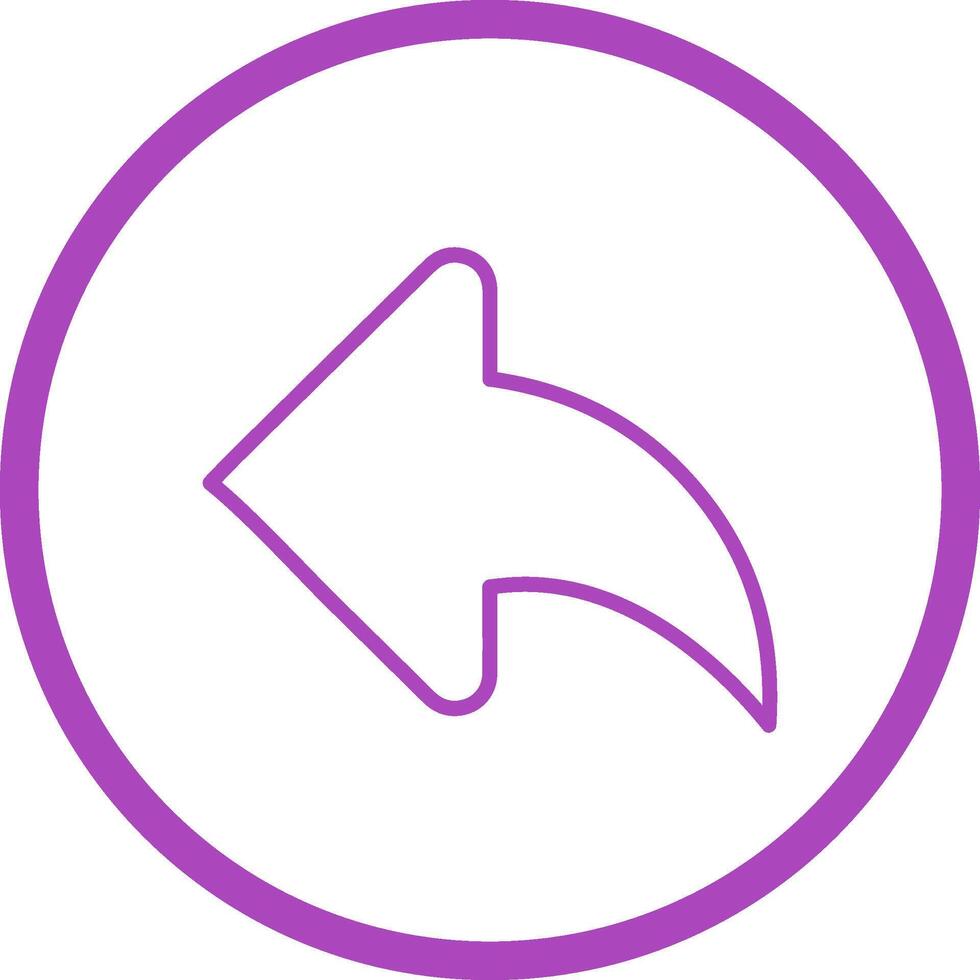 Left Back Arrow Vector Icon