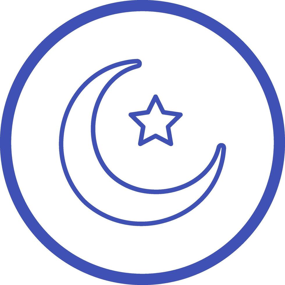 Moon and Star Vector Icon