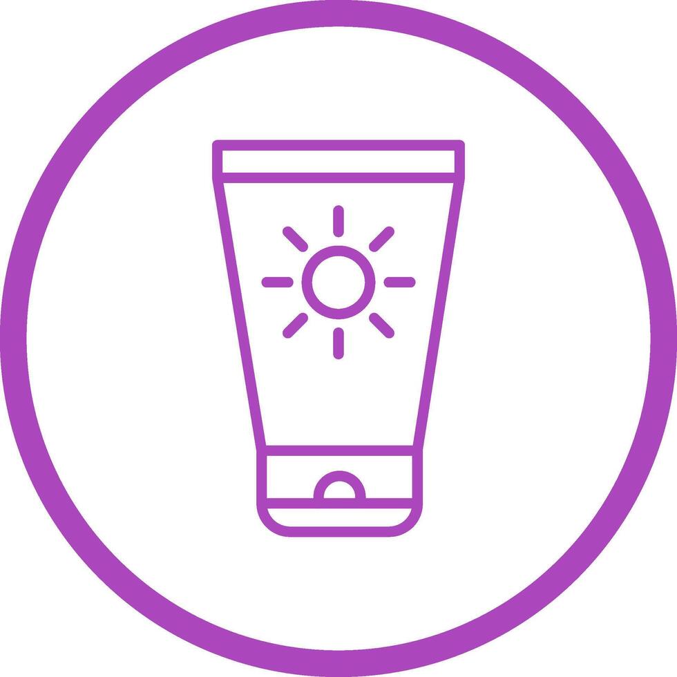Sun Cream Vector Icon