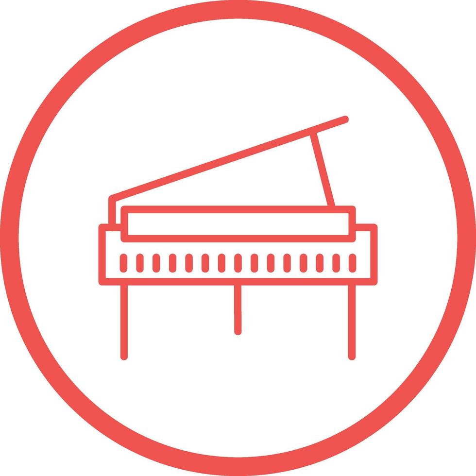 icono de vector de piano de cola