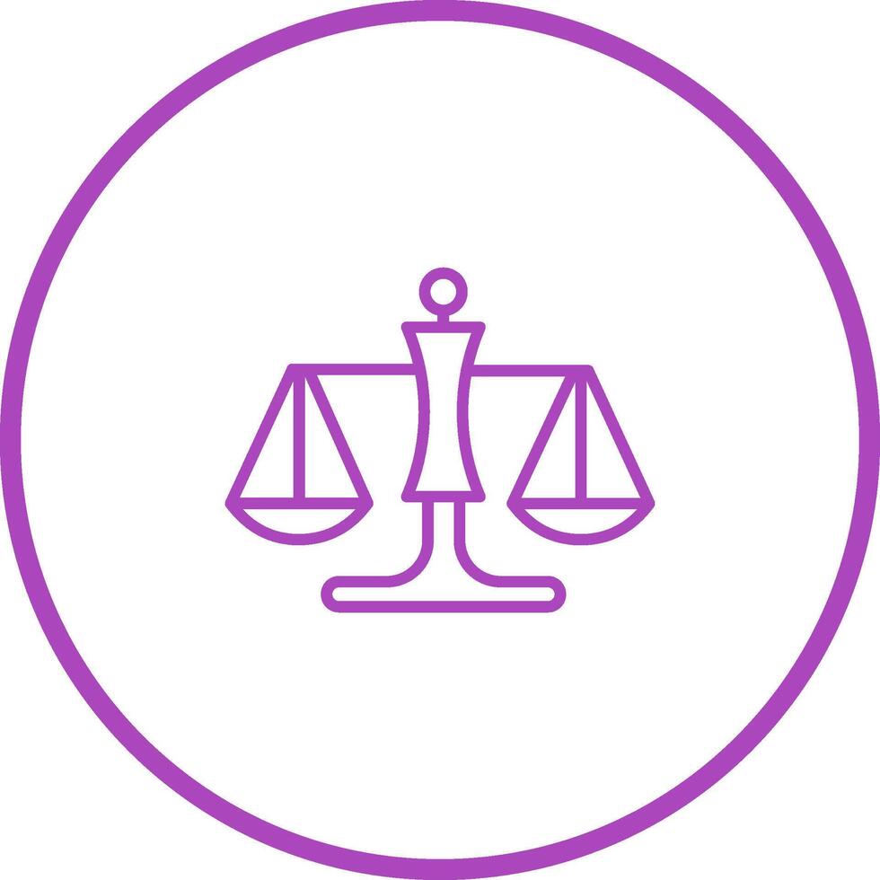 icono de vector de escala de justicia