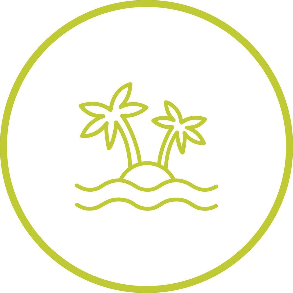 icono de vector de isla