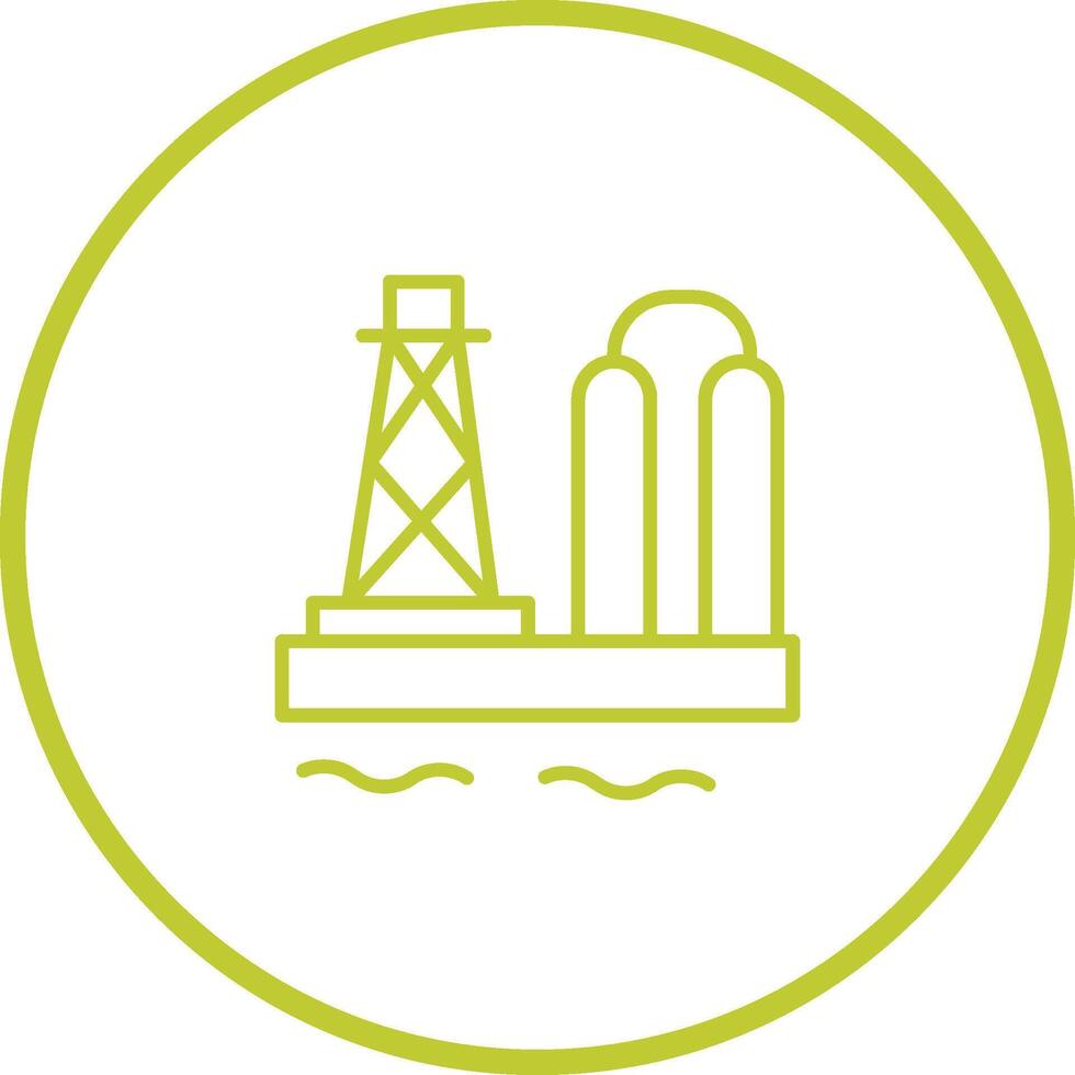 Oil Platform Vector Icon