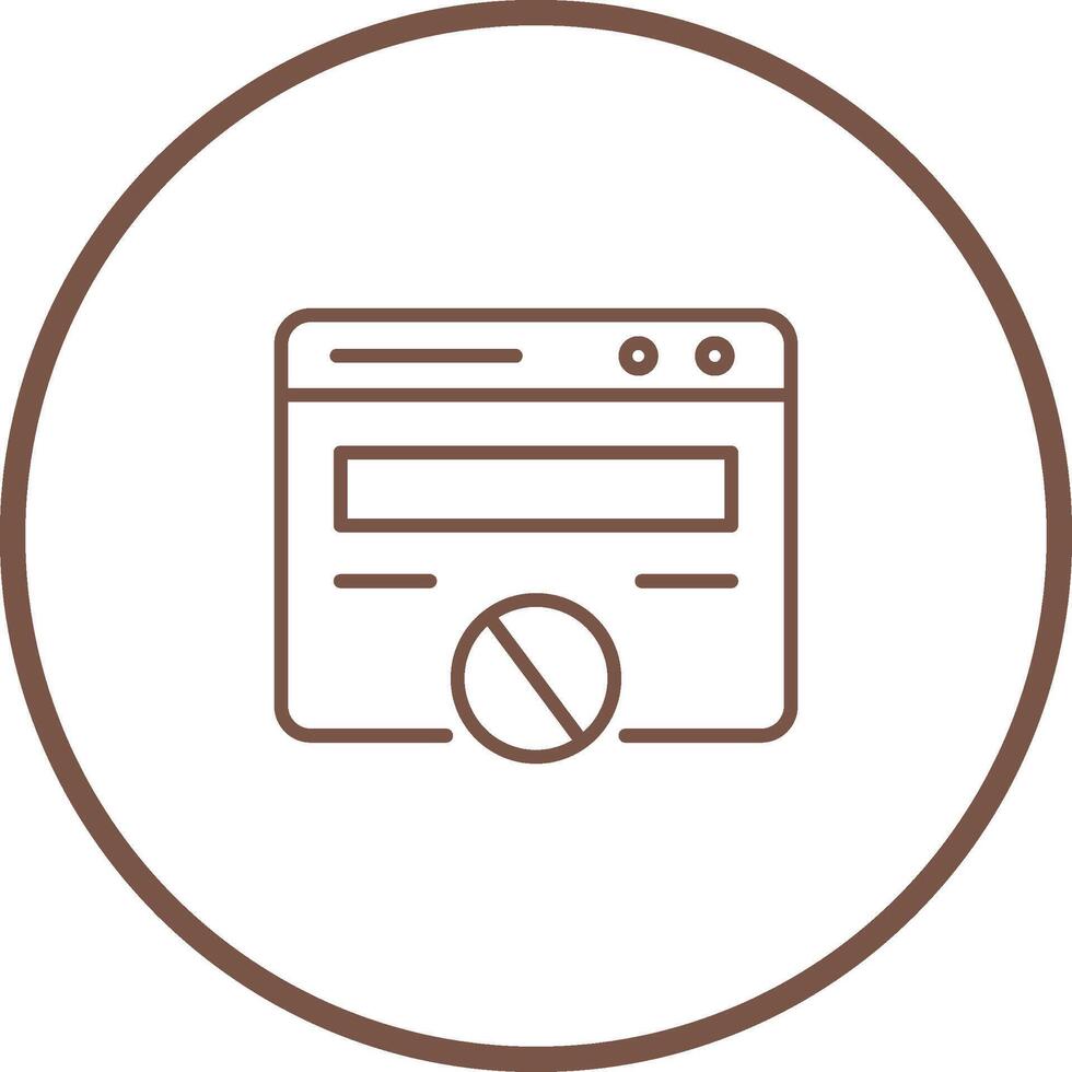 Block Website Vector Icon