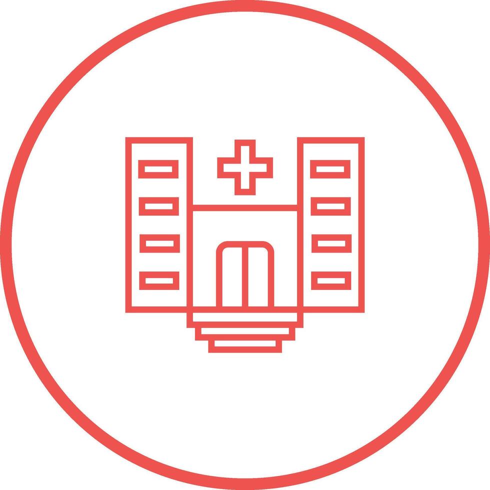 icono de vector de hospital