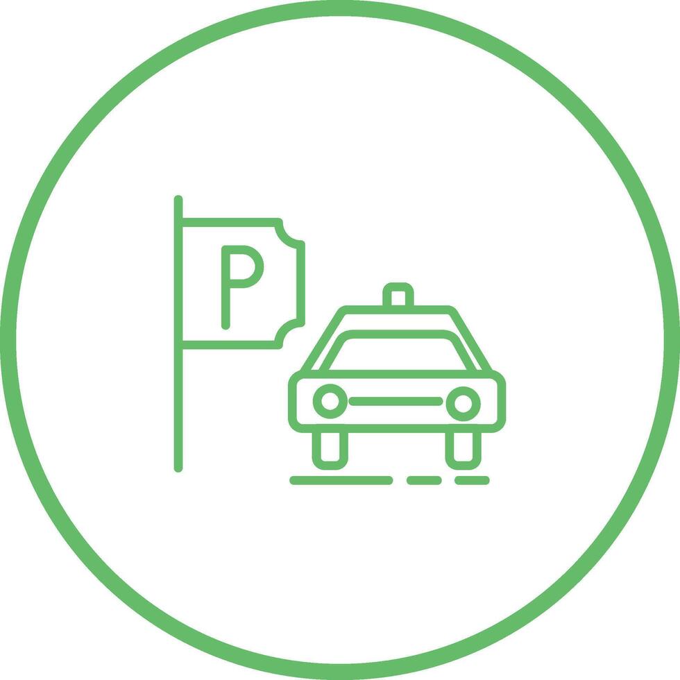 Taxi Stand Vector Icon