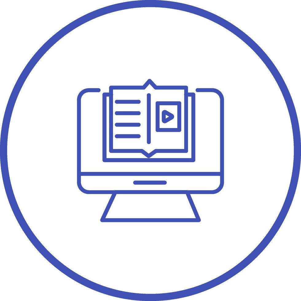 E Learning Vector Icon