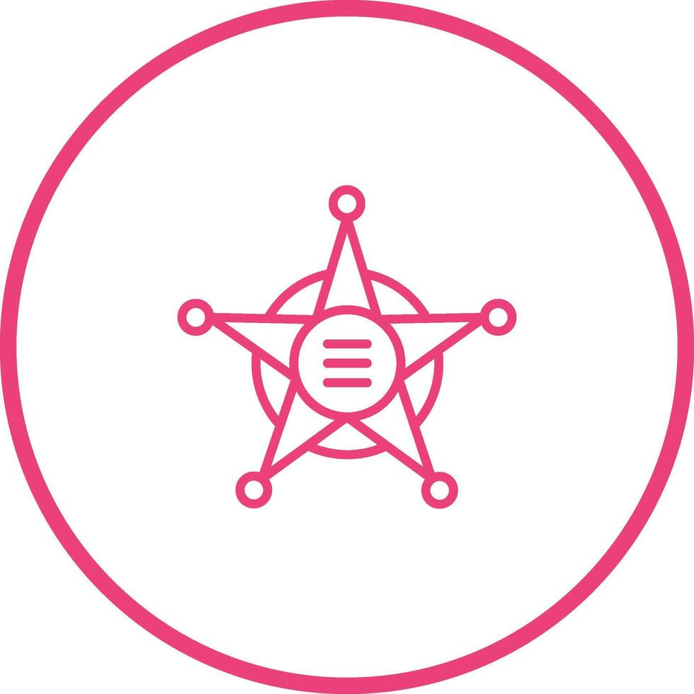 Sheriff Badge Vector Icon