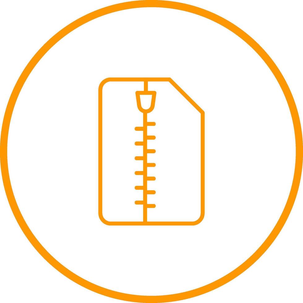 Zipped Document Vector Icon