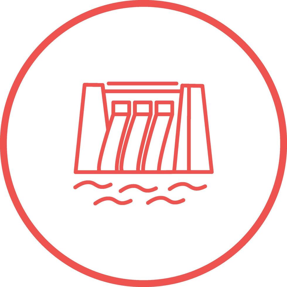 Water Dam Vector Icon