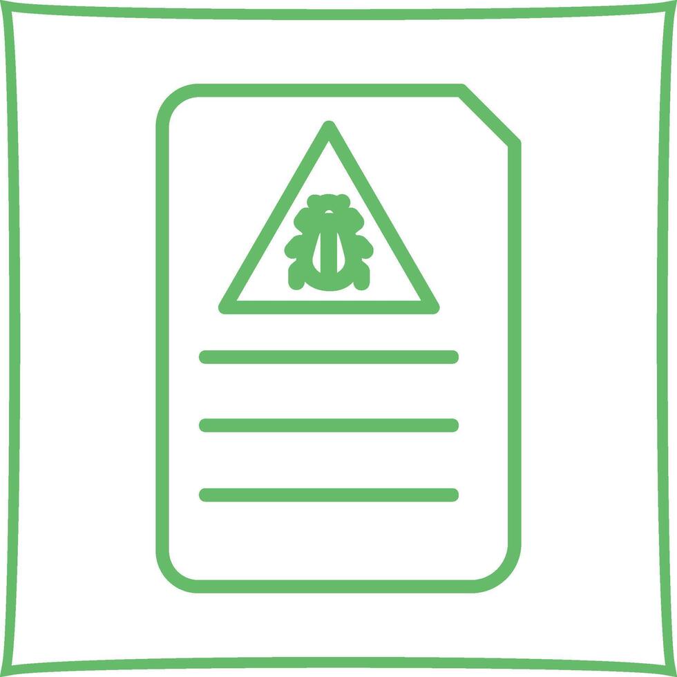 Bug Document Vector Icon