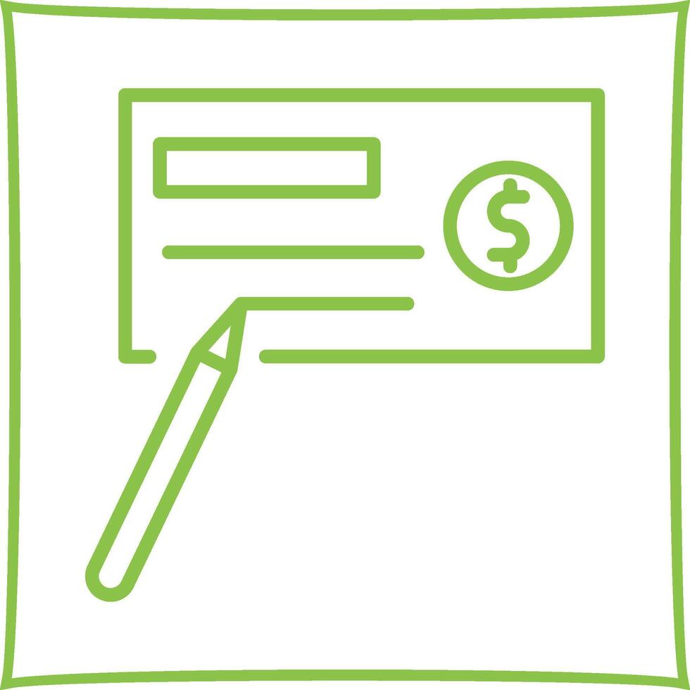 Write Cheque Vector Icon