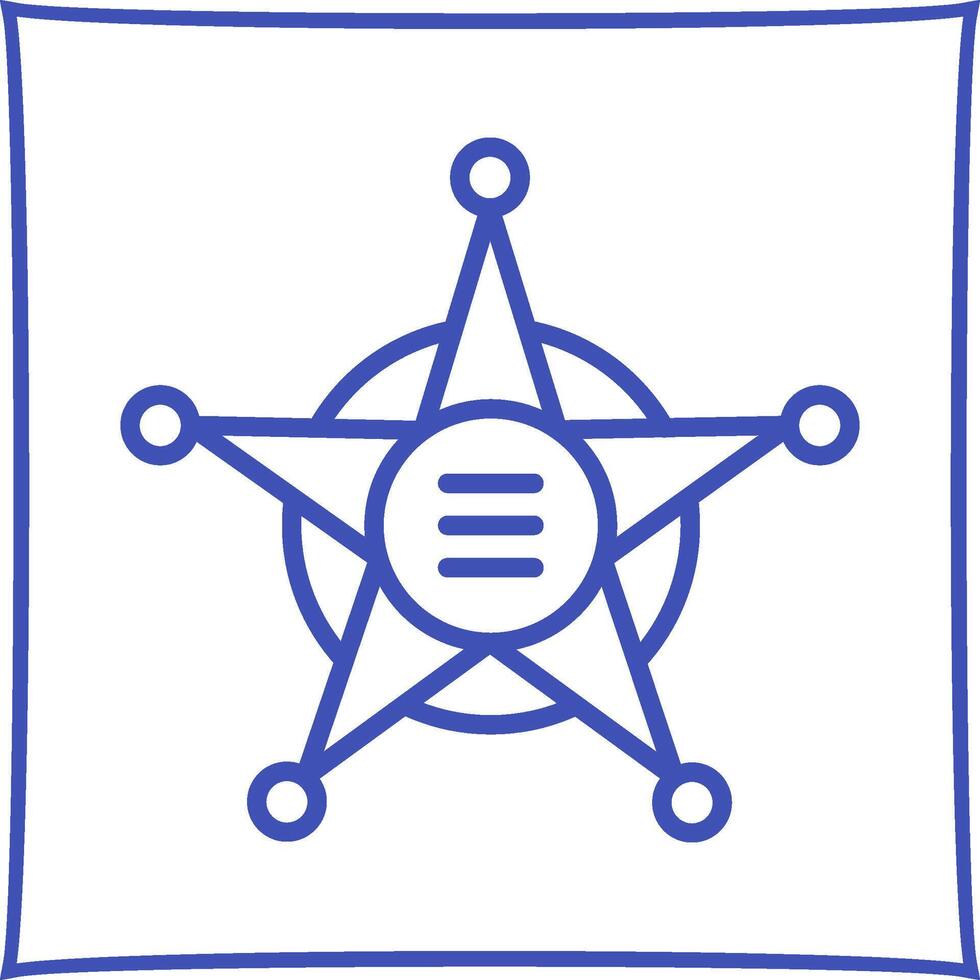 Sheriff Badge Vector Icon