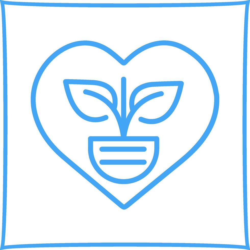 Ecology Heart Vector Icon