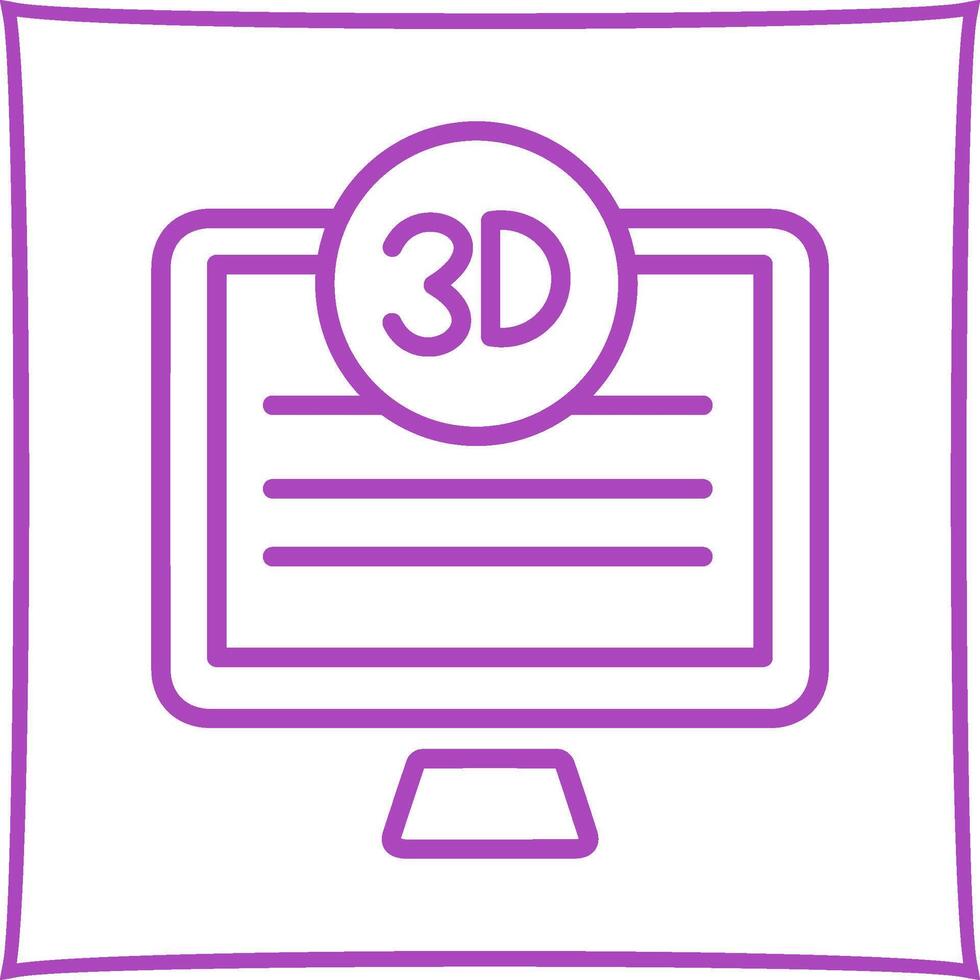 3D Quality Screen Vector Icon