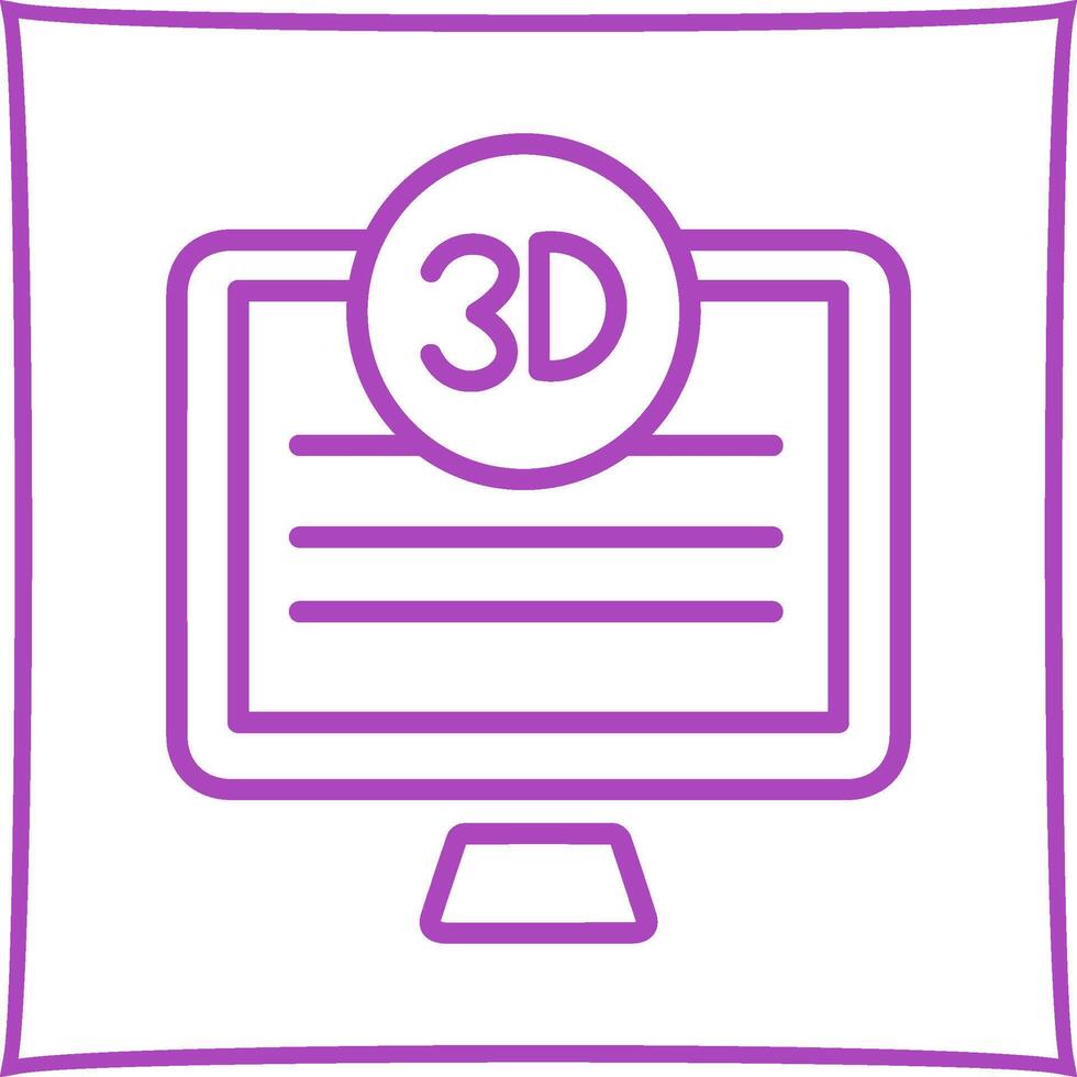 3D Quality Screen Vector Icon