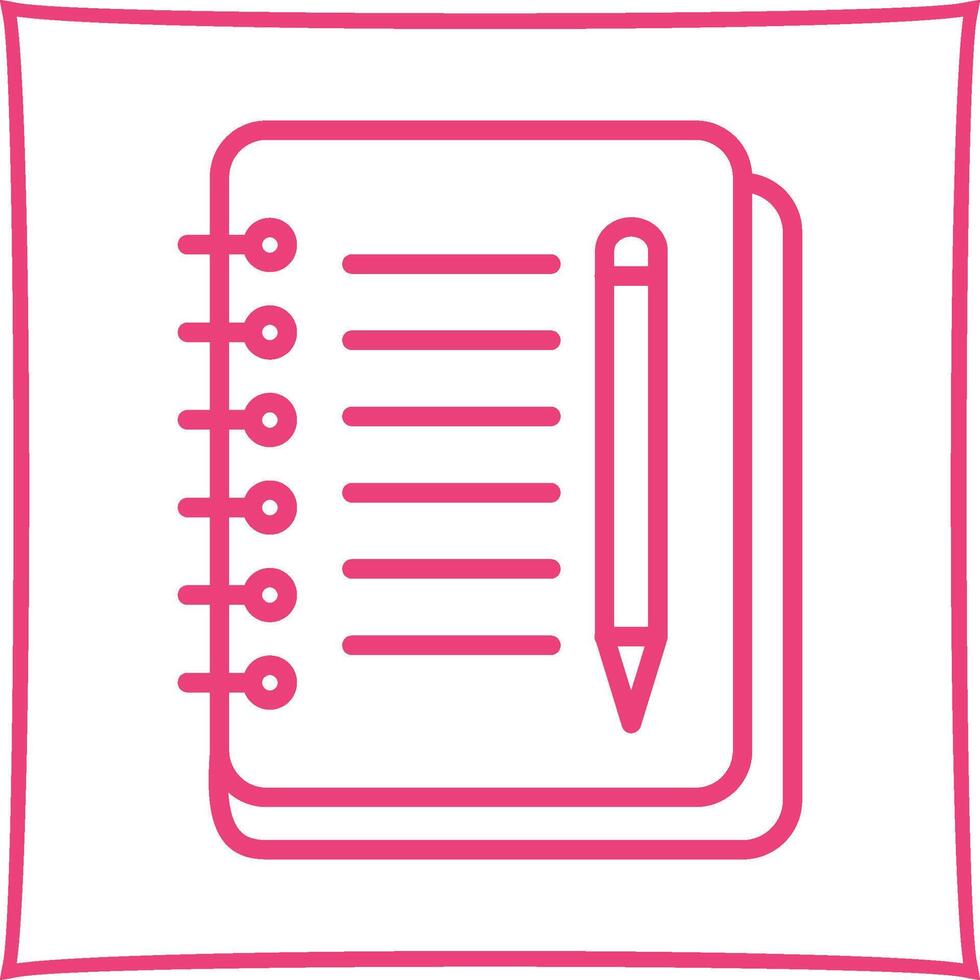 Notebook And Pen Vector Icon