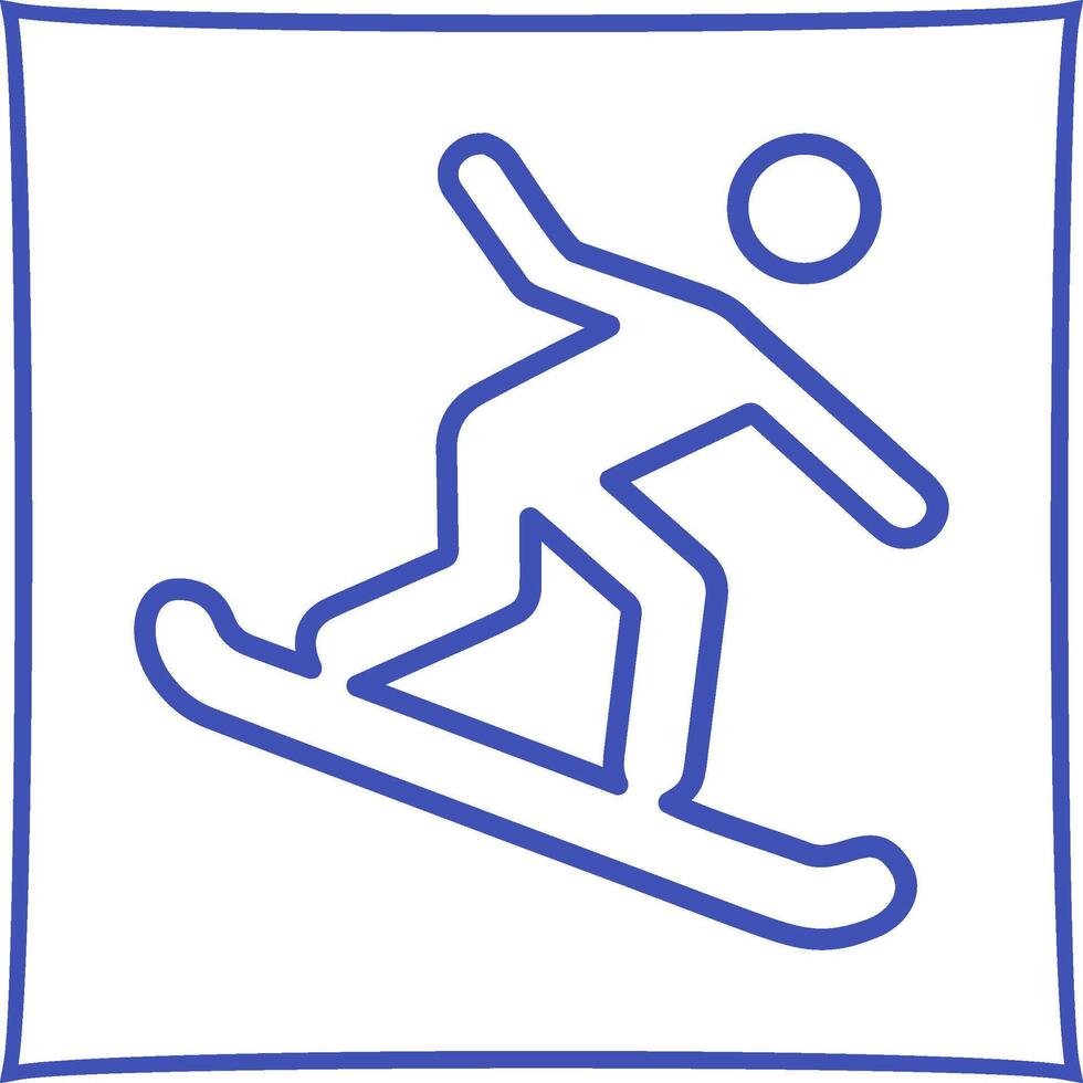 icono de vector de snowboard