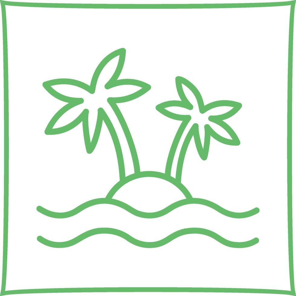 icono de vector de isla