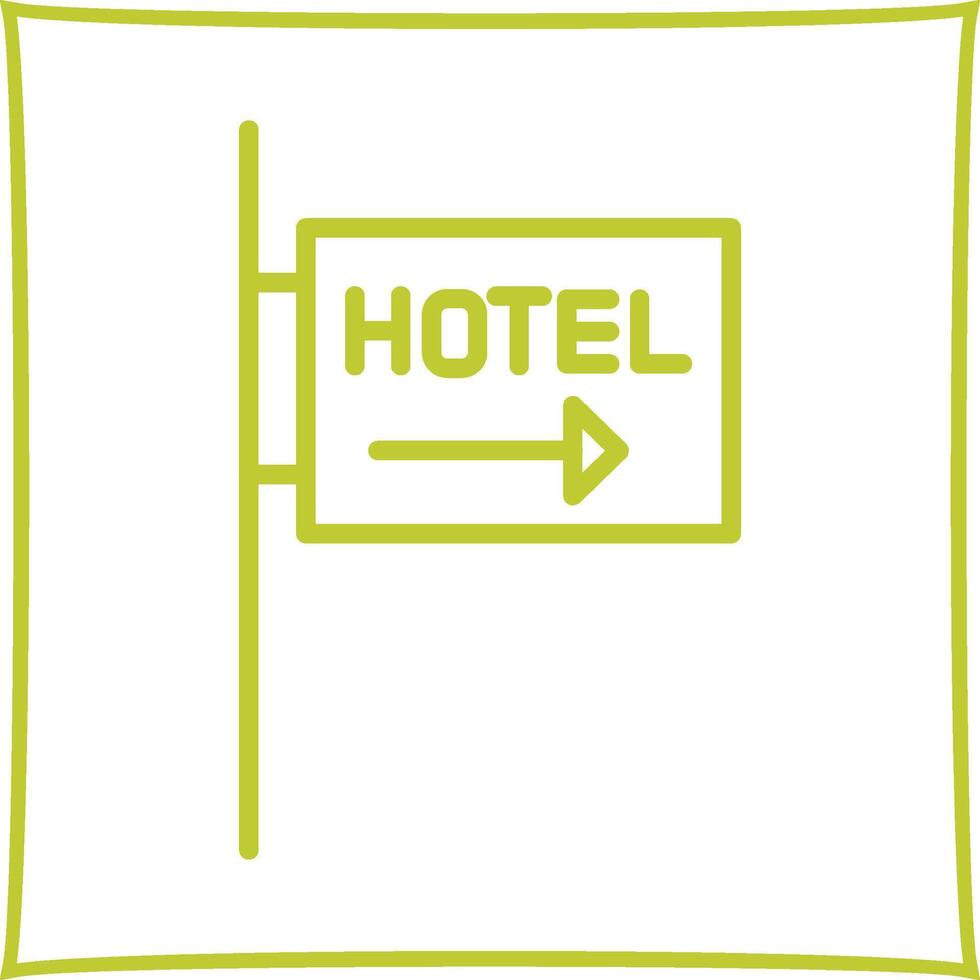 Hotel Sign Vector Icon