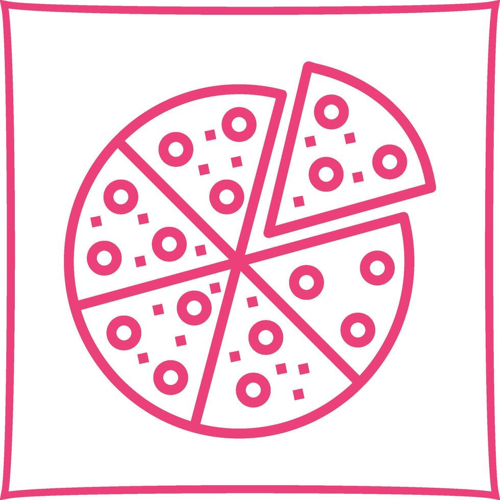 icono de vector de rebanada de pizza