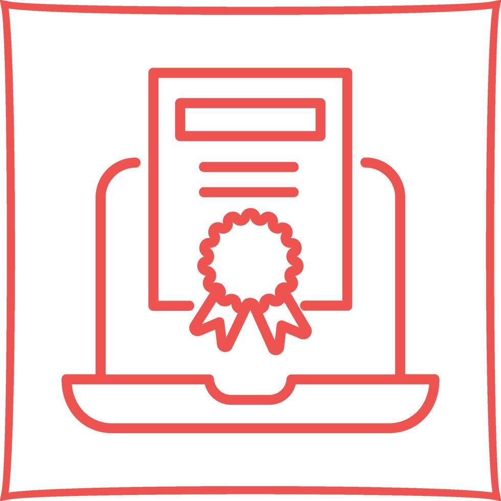 Online Certificate Vector Icon
