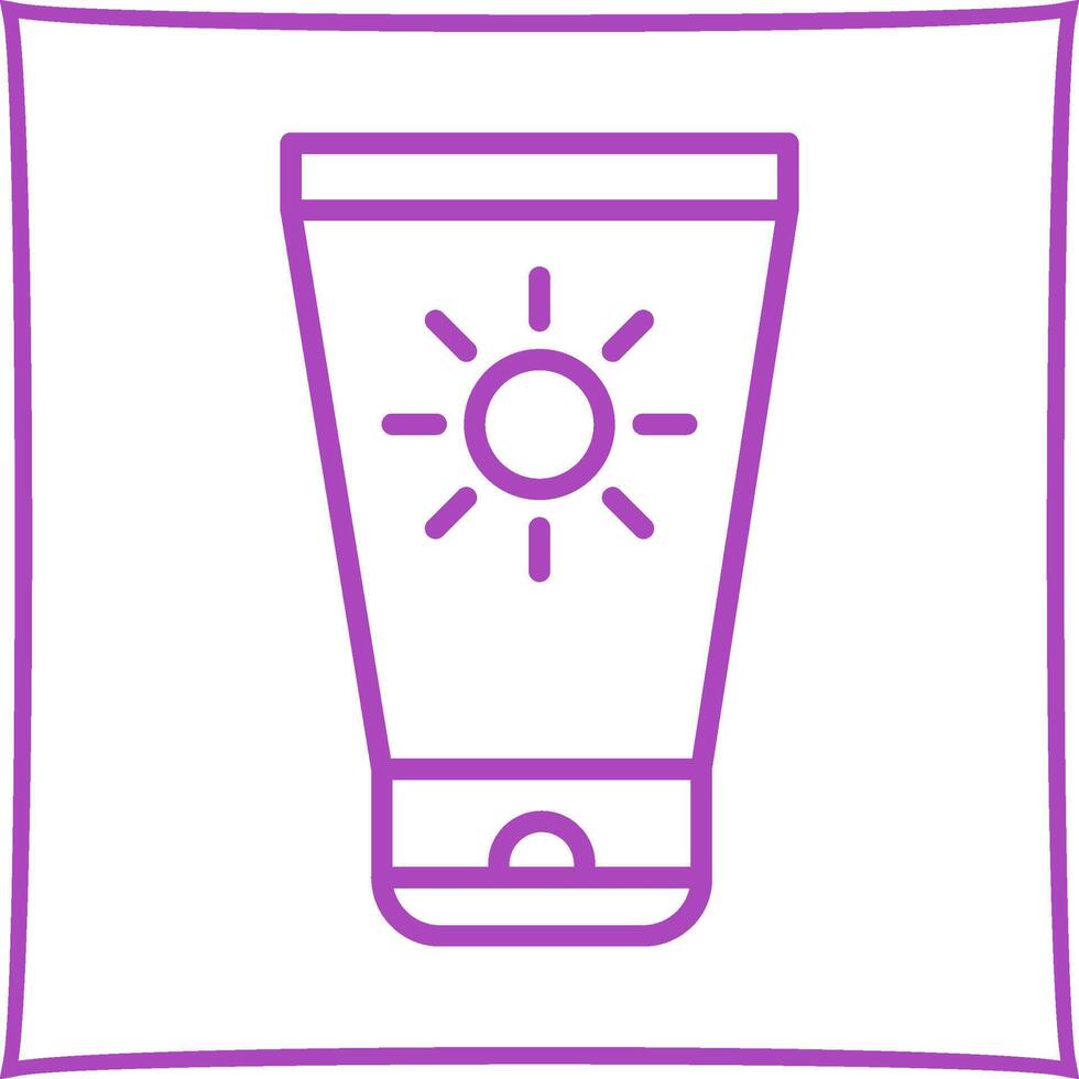 Sun Cream Vector Icon