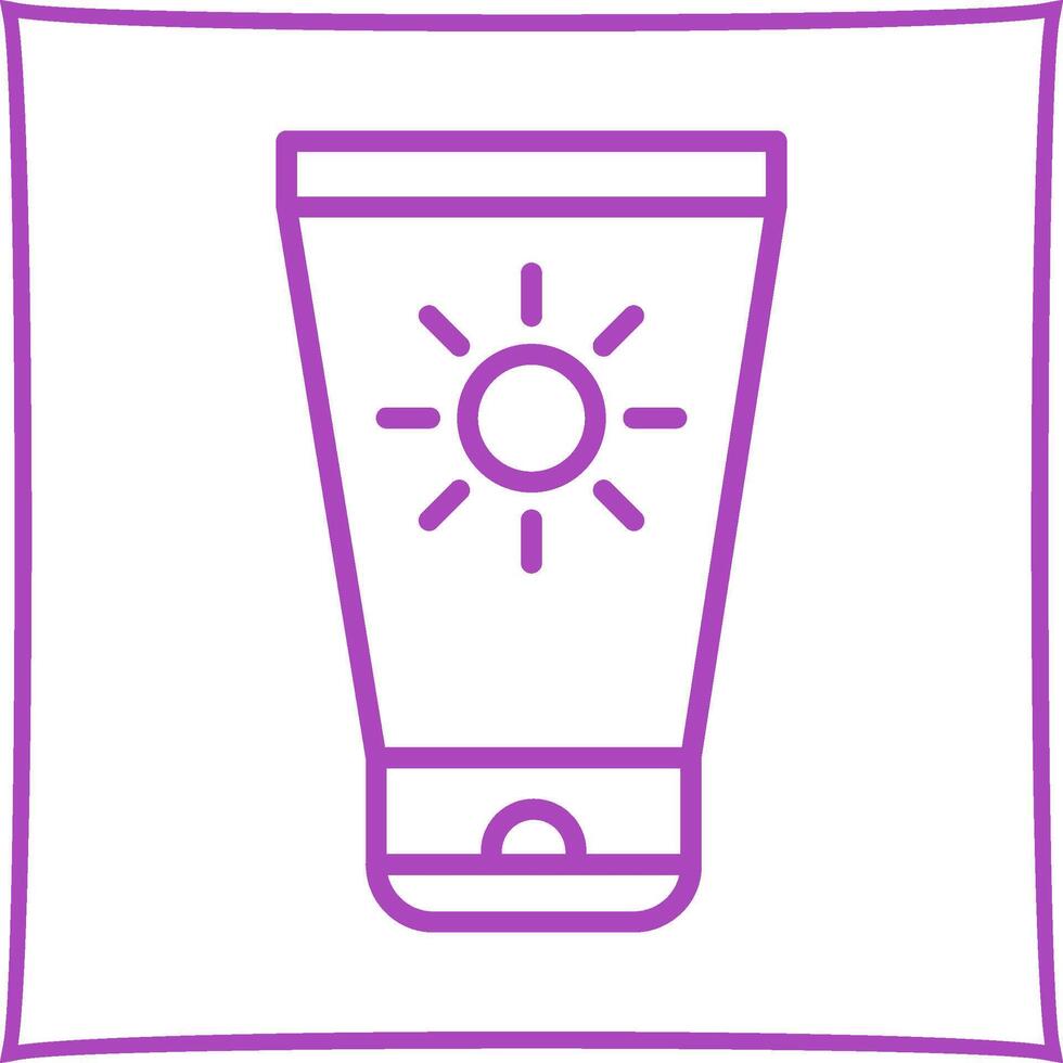 Sun Cream Vector Icon