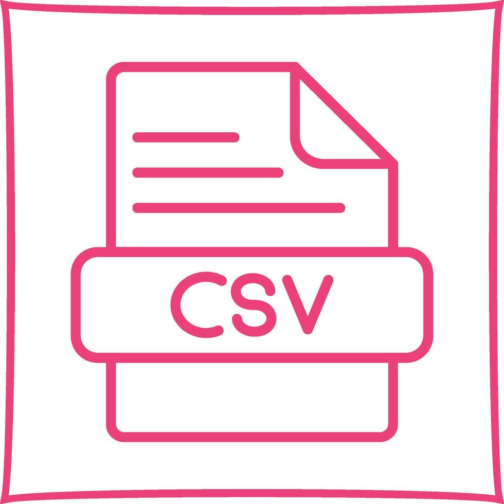 icono de vector csv