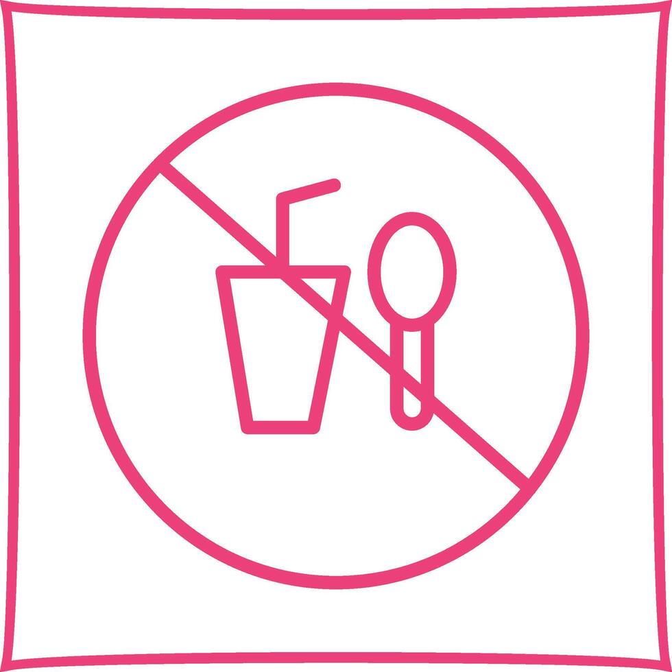 No Food or Drinks Vector Icon