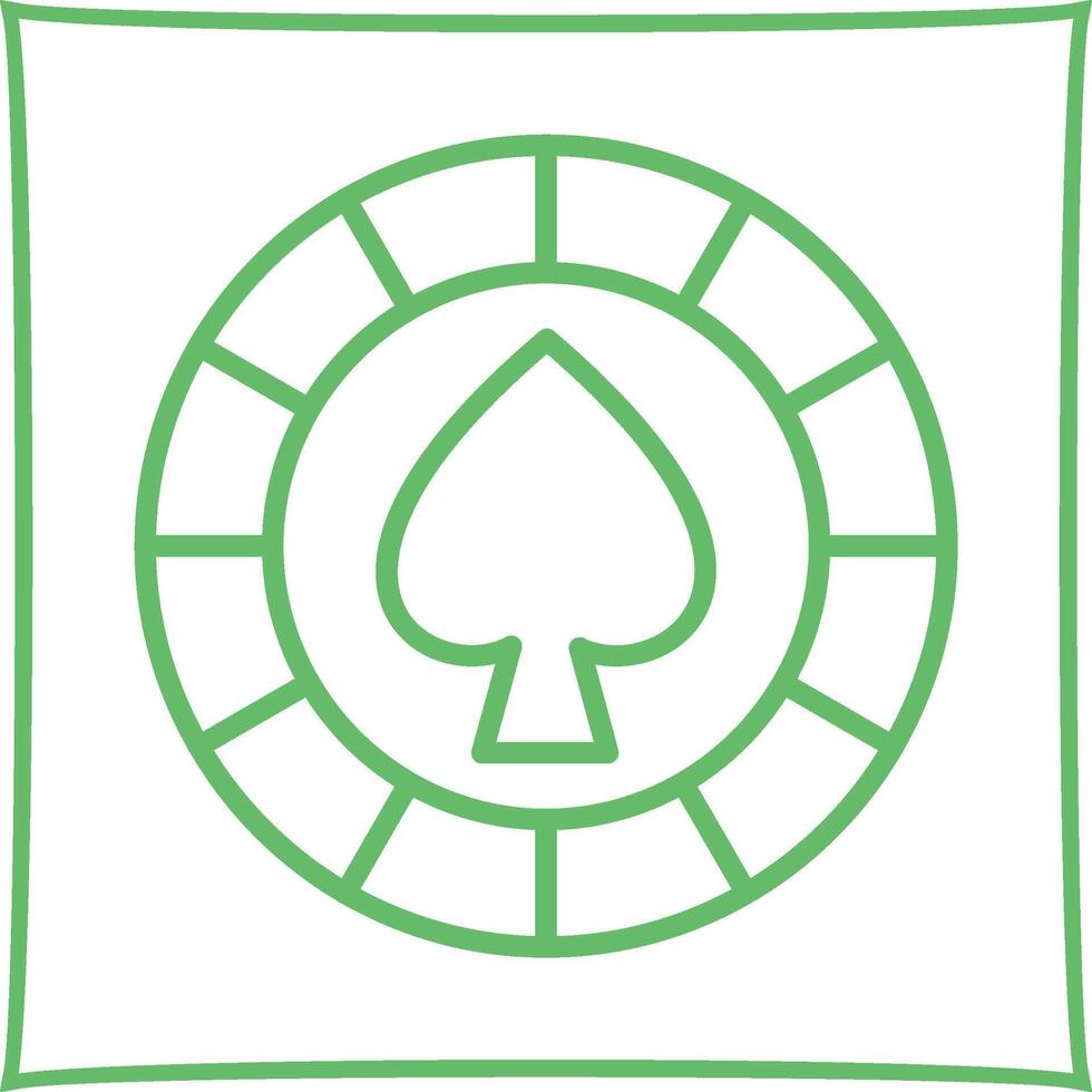 Spade Chip Vector Icon