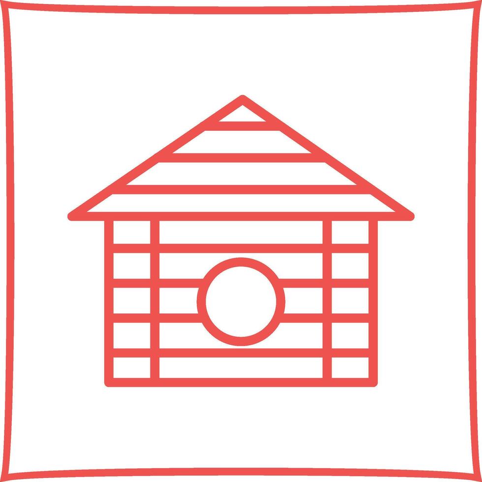 Wood Cabin Vector Icon