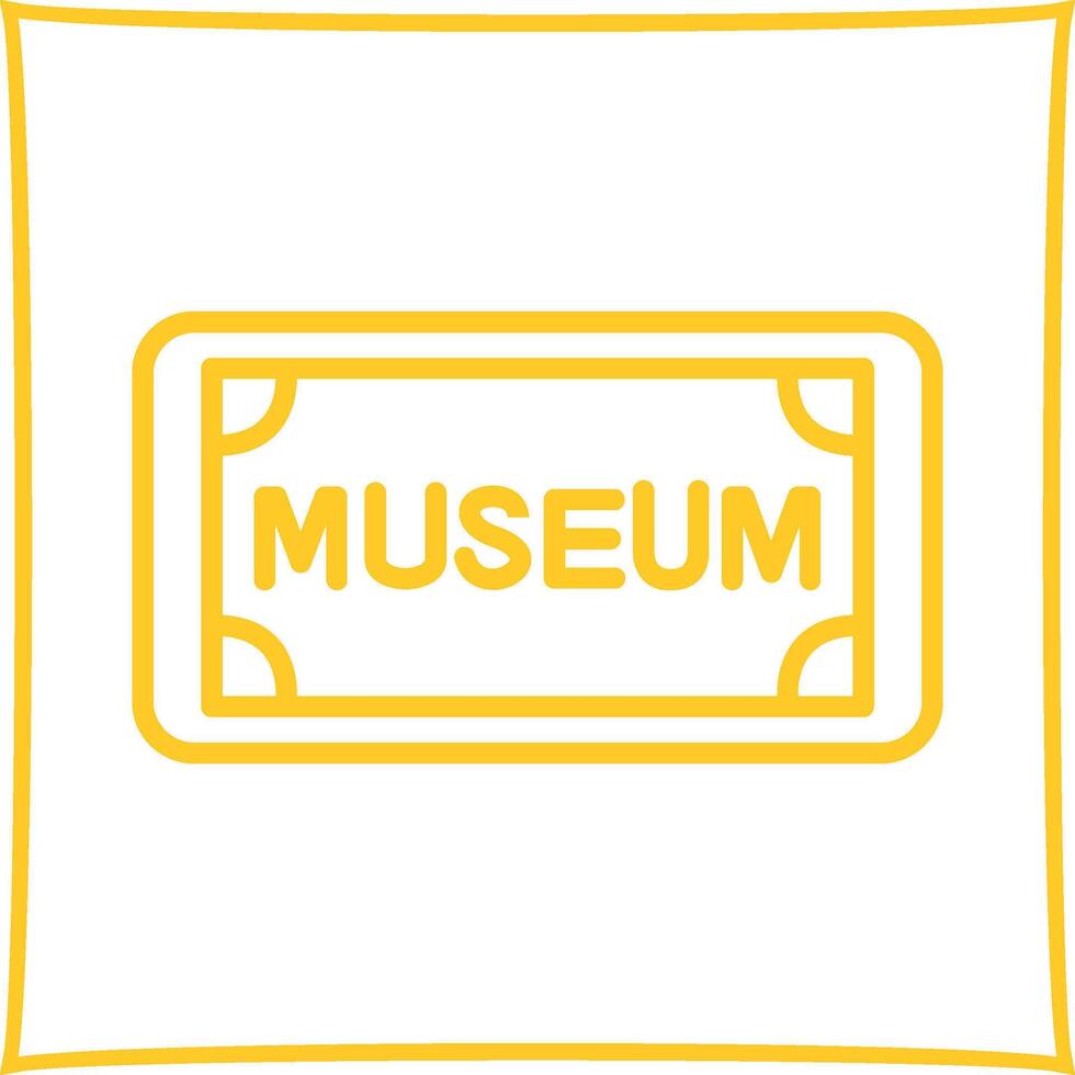 Museum Tag Vector Icon