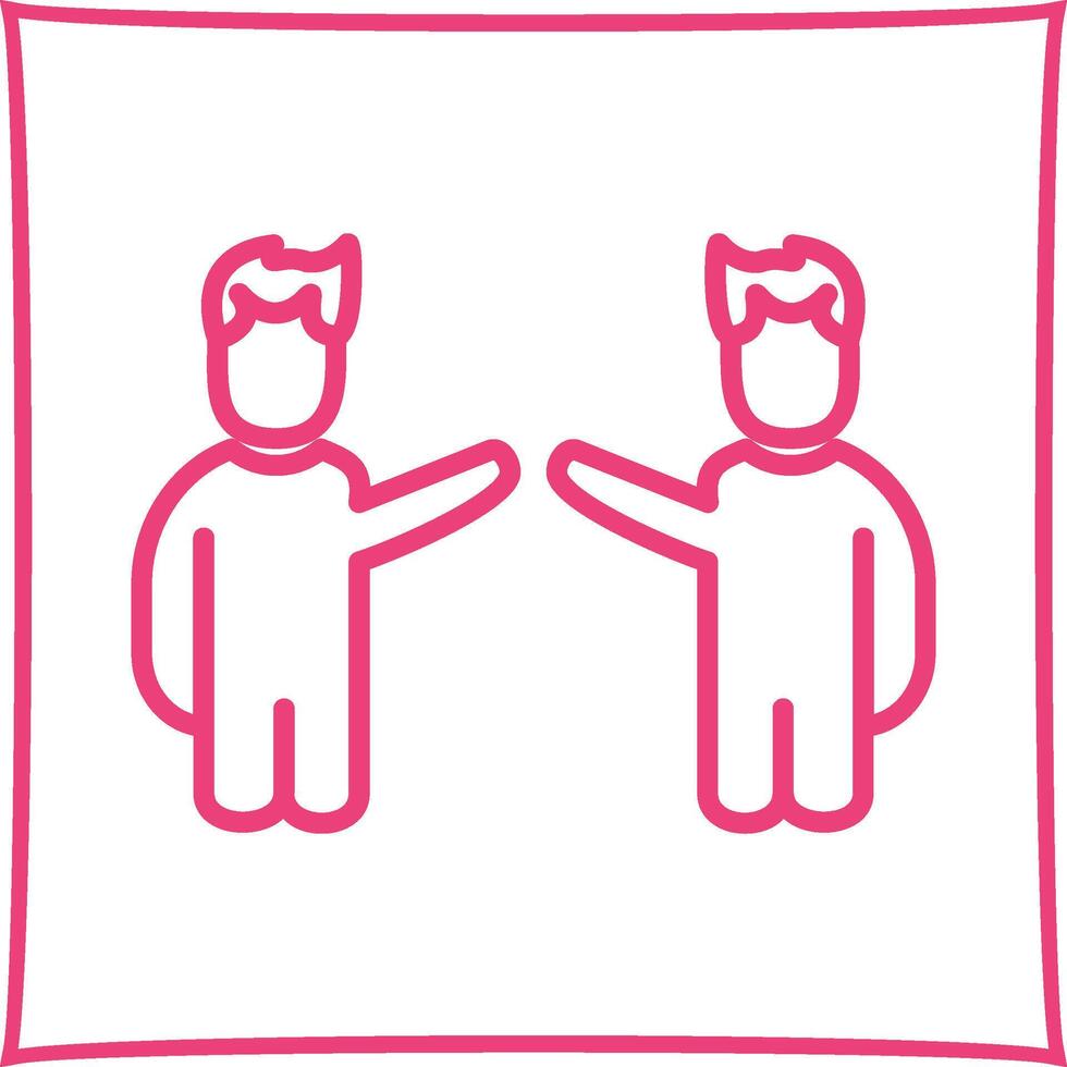 Waving to People I Vector Icon