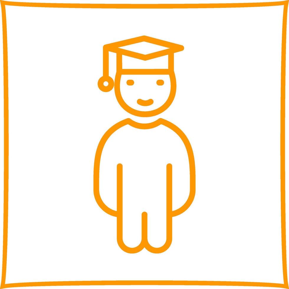 icono de vector de estudiante graduado