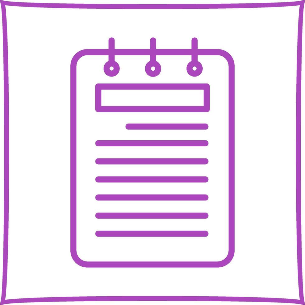 Notepad Vector Icon