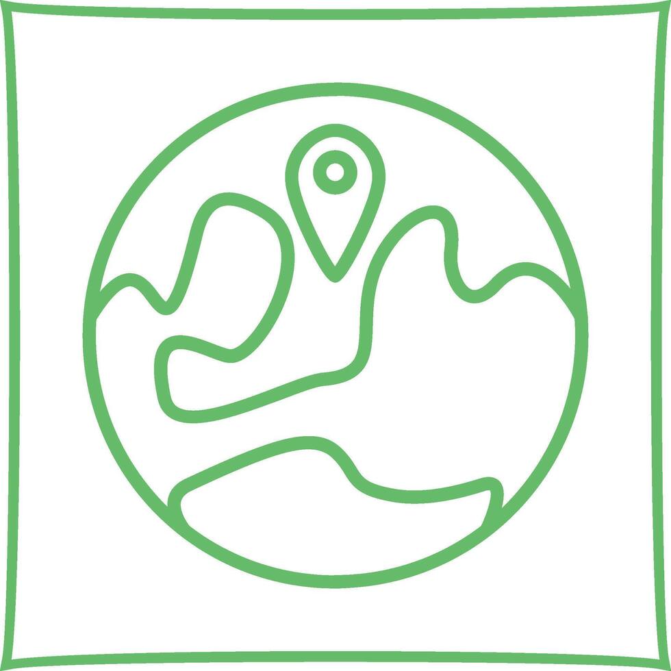 Locate on Earth Vector Icon