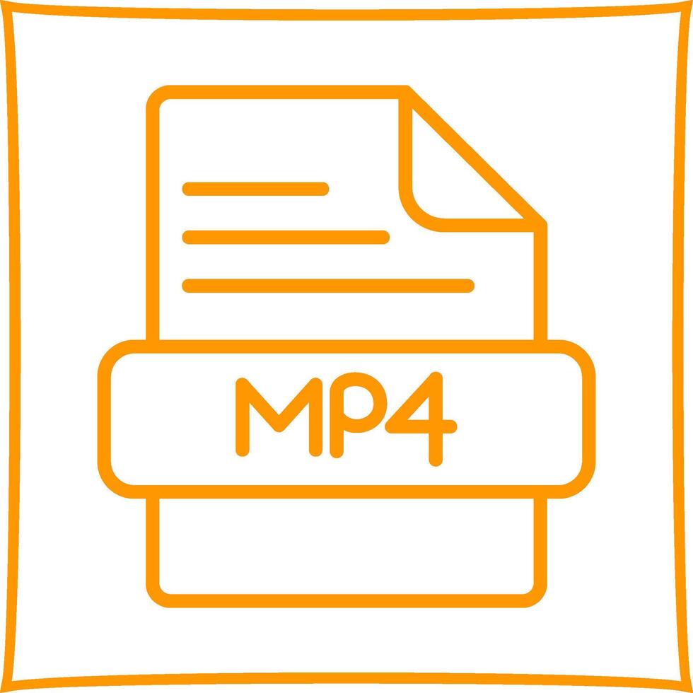 icono de vector de mp4