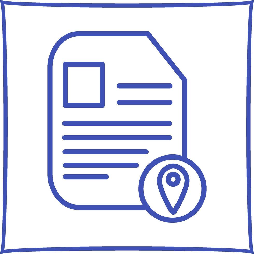 icono de vector de ubicación de documento